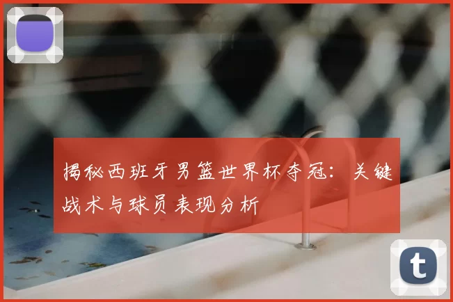 揭秘西班牙男篮世界杯夺冠:关键战术与球员表现分析