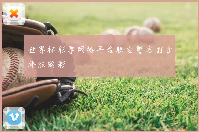 世界杯彩票网络平台联合警方打击非法购彩